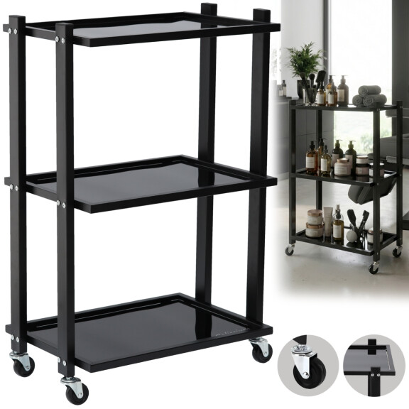 Kampaaja-apulainen väriaineiden kuljetuspöytä pyörillä ENZO-231 kauneussalonkiin laatikollinen kaappi