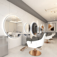 Kampaamokonsoli peili LED 110x110