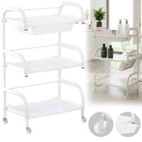 Avustaja kauneushoitolaan ST018 - monikäyttöinen kaappi, jossa on pyörät, hyllyt ja laatikko