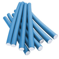 Siniset hiuspapiljotit 1,3 x 24 cm 10 kpl