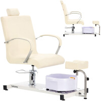 Luis pedikyyrituoli jalkakylpyaltaalla spa-salonkiin beige