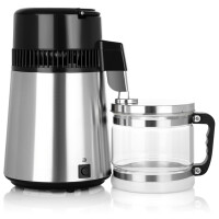 Veden tislauslaite 4L DW003 ilmanjäähdytyksellä - Sähköinen vedenpuhdistin 4000 ml, ruostumaton teräs