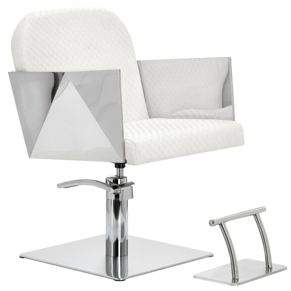 Kampaajan hydraulinen pyörivä tuoli kromattu jalkatuki kampaamoon