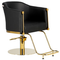 Hydraulinen kampaamotuoli, jossa on kromattu jalkatuki, kampaamotuoli Lincoln-salonkiin