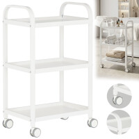 Kampaamon kosmetiikka-avustaja salonkiin universaali kaappi kärry pöytä pyörillä, jossa on kolme hyllyä