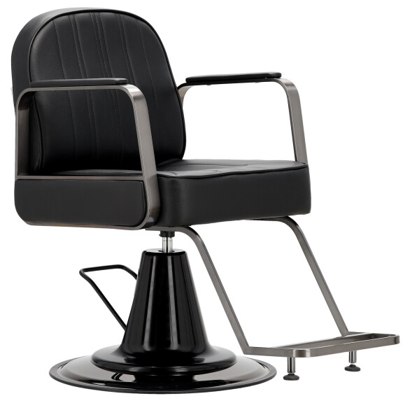 Hydraulinen kampaamotuoli pyörivä kampaamoon kromattu jalkatuki kampaamotuoli Palermo