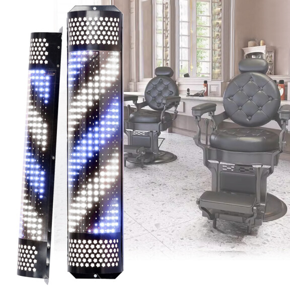 Kattokruunu pylväs lamppu led parturi parturi parturi merkki mainos salonki 90 cm