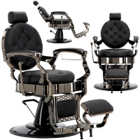 Hydraulinen parturintuoli kampaamoon barber shop Logan Black Shiny Barberking