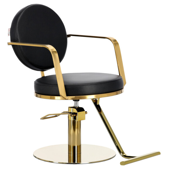 Kampaamotuoli Axel hydraulinen pyörivä kampaamoon kromattu jalkatuki kampaamotuoli