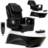 Sähköinen kosmetiikkatuoli jalkahieronnalla pedikyyriä varten SPA-salongissa musta