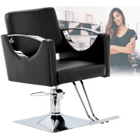 Frisörin tuoli Luna hydraulisella pyörivällä jalkatuetella kampaamoon kampaustuoli