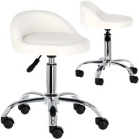 Kosmetologinen kampaajan jakkara selkänojalla valkoinen pyörivä baarijakki SPA-mobiili