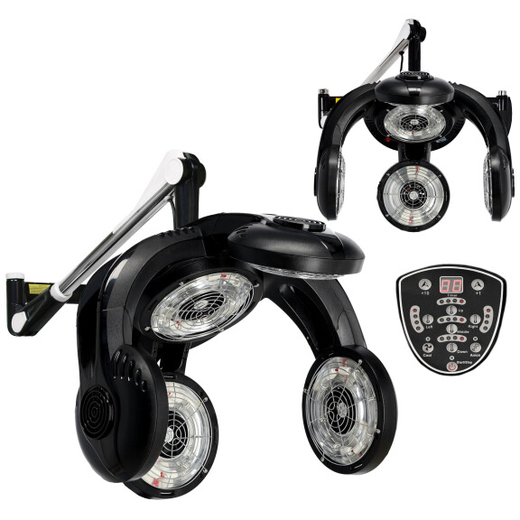 Kampaamon infrapunakuivain roikkuva hoitokäsittelyjen nopeuttamiseen ja tehostamiseen sekä värjäyksen ja permanentin uudistamiseen salonkiin