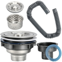 Zestaw poisto hajulukko siivilä pesuallas kampaamo hanat letku poisto