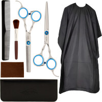 Ammattimainen kampaamosarja sakset ohennetut kampakampa viittakotelo 7in1