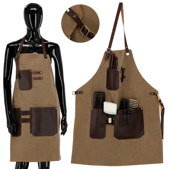 Kampaajan viitta nahkaesiliina ruskea