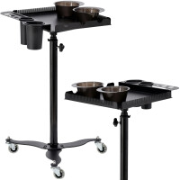 Kampaaja-apulainen väriaineiden kuljetuspöytä pyörillä T0195 kauneussalonkiin jalustalla oleva pöytä