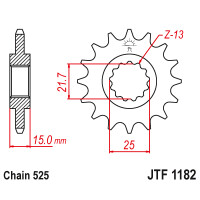 Zębatka przód 15Z JTF1182.15