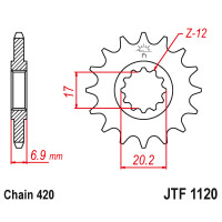 Zębatka przód 12Z JTF1120.12 Aprilia RS 50 Rieju RR 50 Spike 50