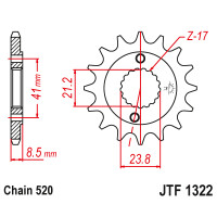 Zębatka przód 14Z JTF1322.14