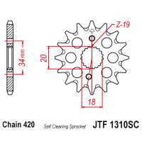 Zębatka przód 15SC JTF1310.15SC Honda CRF 150 06-16