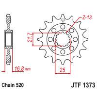 Zębatka przód 16Z JTF1373.16 Honda CTX 700 14-17 NC 700 12-14