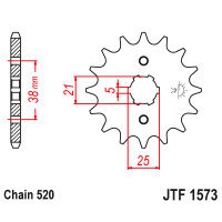 Zębatka przód 13Z JTF1573.13