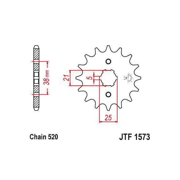 Zębatka przód 13Z JTF1573.13