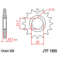 Zębatka przód 16Z JTF1595.16 Yamaha XJ6 09-16