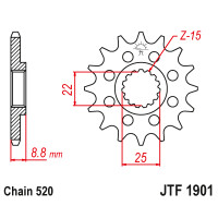 Zębatka przód 13Z JTF1901.13 Beta RR 250 300 350 400 430 450 480 498