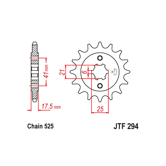 Zębatka przód 15Z JTF294.15 Honda GB 500 TT 86-90 XBR 500 87-89