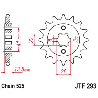Zębatka przód 15Z JTF293.15 Honda XL 600 V Transalp 87-88
