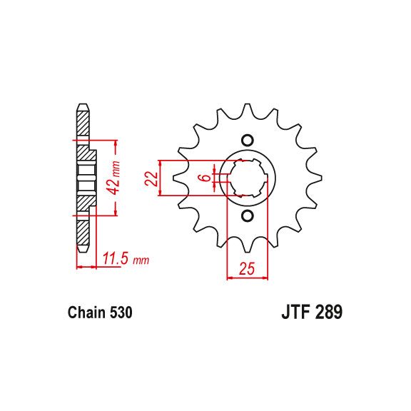 Zębatka przód 15Z JTF289.15 Honda FT 500 C 82-83