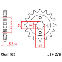 Zębatka przód 15Z JTF276.15 Honda CB 250 79-83 CM 250 81-83