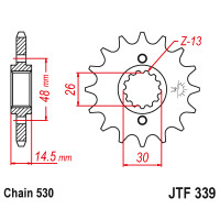 Zębatka przód 15Z JTF339.15