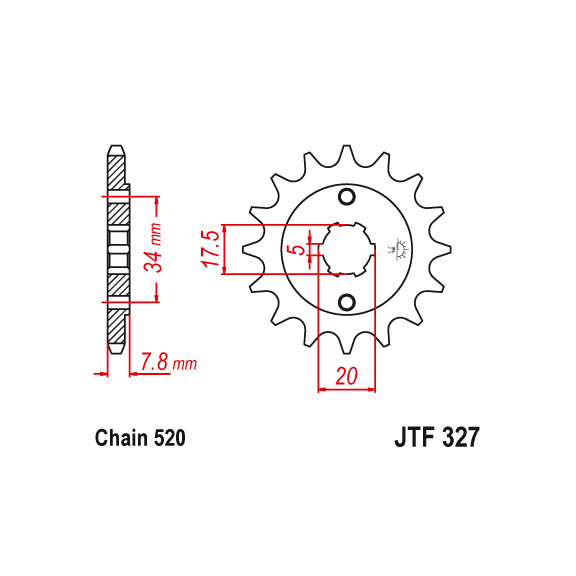 Zębatka przód 14Z JTF327.14 Honda CRM 125 NSR 125 VT 125 XL 125