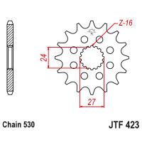 Zębatka przód 18Z JTF423.18 Suzuki GSX 1300 08-17