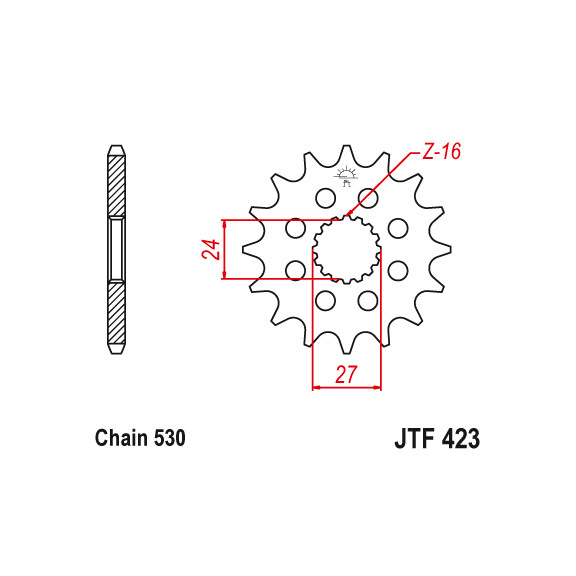 Zębatka przód 18Z JTF423.18 Suzuki GSX 1300 08-17
