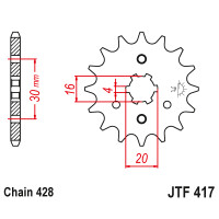 Zębatka przód 14Z JTF417.14