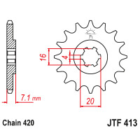 Zębatka przód 14Z JTF413.14