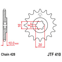 Zębatka przód 16Z JTF410.16
