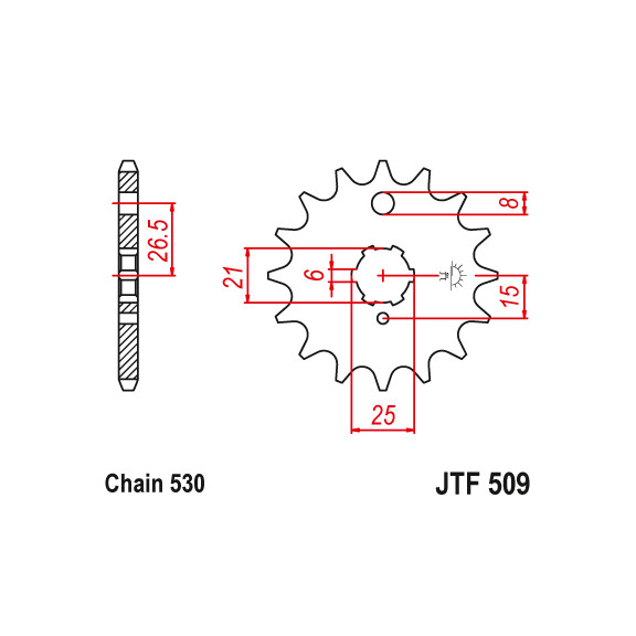 Zębatka przód 15Z JTF509.15