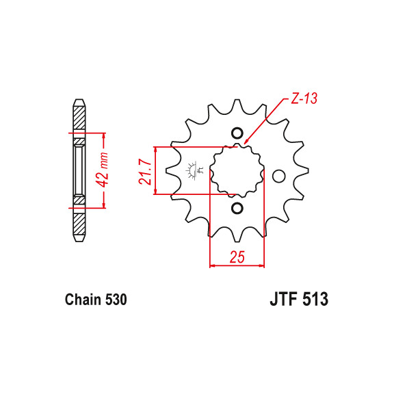 Zębatka przód 14Z JTF513.14 Suzuki GS 700 GSX 600 750 GSXR 750