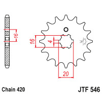 Zębatka przód 12Z JTF546.12 Yamaha YZ 60 81