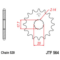 Zębatka przód 12Z JTF564.12