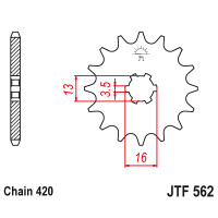 Zębatka przód 10Z JTF562.10 Kawasaki KFX 50 03-05 Suzuki LT-A 50 02-05