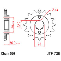 Zębatka przód 14Z JTF736.14 Ducati 748 Supersport 400 600 750