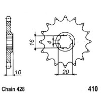 Zębatka przód 16Z Sachs XTC 125 02-07