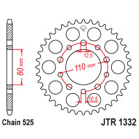 Zębatka tylna 42Z JTR1332.42 Triumph America Bonneville 800 Speedmaster
