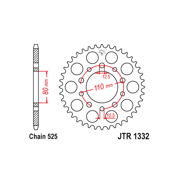 Zębatka tylna 38Z JTR1332.38 Honda CB 750 91-03